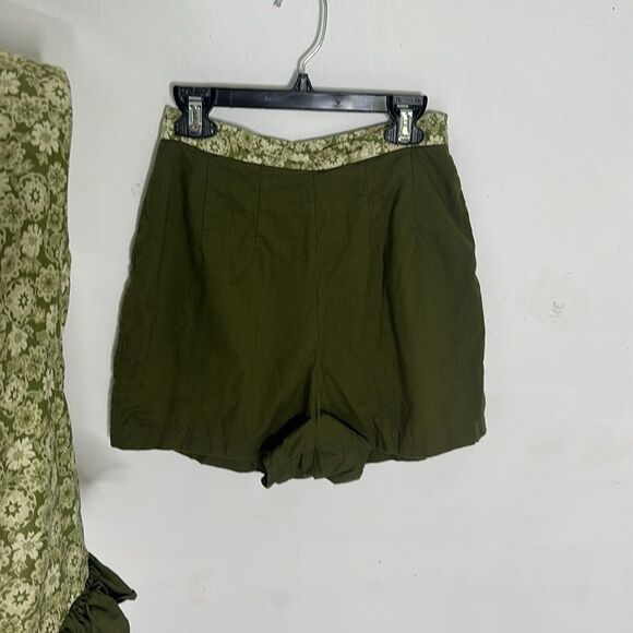 Vintage 50s/60s Floral Peplum And High Rise Short Set - Picture 3 of 10